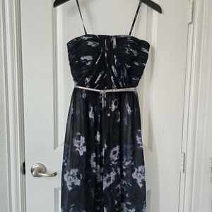 Donna Morgan Strapless Black and White Dress